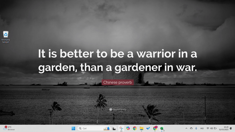 Buka File Excel dari Taskbar