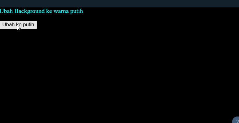 Hasil Kode UseState Ubah Tampilan UI Berdasarkan State Tertentu React