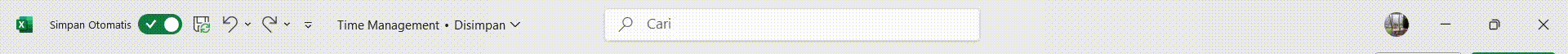 UX Header Excel Simpan File